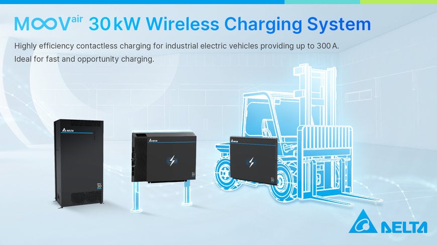 Delta Unveils MOOVair 30 kW Wireless Charging System for e-Forklifts for Next-Generation Logistics at LogiMAT 2023 